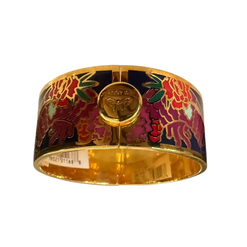 NWT Johnny Was Dragon Hinged Gold Tone Hinged Bangle Bracelet - Picture 8 of 11